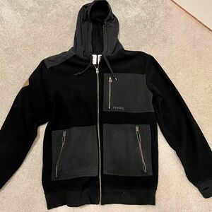 Analog Hooded Zip Fleece Small